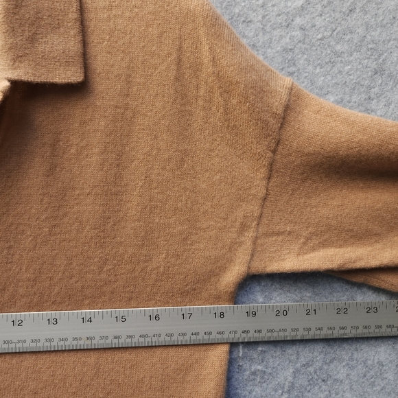 Quince Mongolian Cashmere Polo Sweater In Camel - Picture 7 of 8